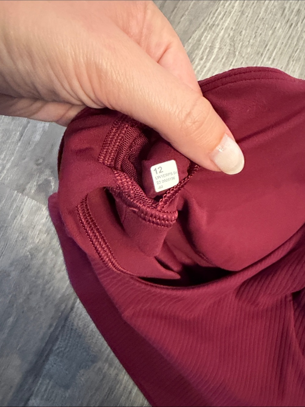 lululemon athletica One-Shoulder Ribbed align Crop Tank - Burgundy - Picture 3 of 3